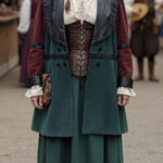 VINTAGE Western Buccaneer Pirate Pioneer Renaissance Suede Jacket Women's XL Photo 0