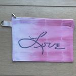 Love Makeup Bag Toiletry Pouch Handcrafted Tie Dye Pink Photo 3