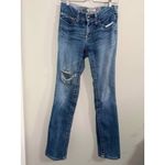 Ariat  Real Denim Womens Size 29R Blue Distressed Straight Leg Jeans Photo 1