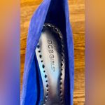 BCBGirls  peep toe heels blue suede size 8.5 NWOT brand new never worn - no box Photo 5