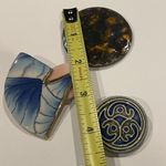 Lot Of 3 Handmade Handcrafted Brooch Pins Ceramic / Enameled Metal Etc Photo 9