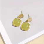 Vintage Chic Style‎ Geometric Drop Earrings Retro Imitation Gemstone Accents Gold Photo 3