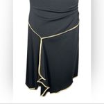 Wrapper Vintage Y2K  Strapless Black & Tan Ribbons Mini Dress NWT Large Photo 4