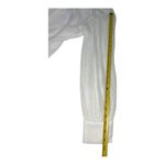 ZARA WHITE Semi-sheer long sleeve, unique collar Front button Elegant women’s S Photo 9