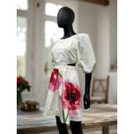 EXPRESS NWOT‎  Floral Puff Sleeve Cutout Mini Dress Sz XS Photo 2