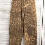 Urban Outfitters  (BDG) Brown Acid Wash Baggy High Waisted Cargo Jeans-Small Photo 3
