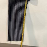 Monteau Crepe Blue & White Striped Flutter Sleeve Jumpsuit Size S Photo 9