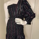 Farm Rio  Elegant Black and Pink One-Shoulder Dress Photo 4