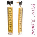 Betsey Johnson Ruler Drop Earrings Photo 1