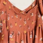 LA Hearts  Coral Pink Spring Floral off the Shoulder Crop Top | Size: L Photo 6