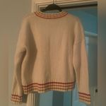 Marine layer  Adalyn sweater in cream with pink and neutral accent stripes Photo 5