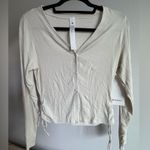 Lululemon  Bone colored Side-Cinch Ribbed Cardigan Photo 1