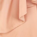 Lulus Defining Style Satin Ruffled One Shoulder Top in Light Peach Size Small Photo 3