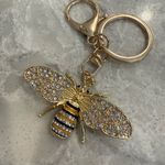 Rhinestone and gem Bee bag charm Silver Photo 1