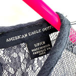 American Eagle ‎ Outfitters size small crop long sleeve blouse lace upper blue Photo 2