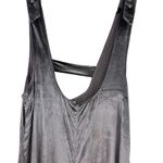 Anthropologie Maeve Monique Jumpsuit Suspender Wide Leg Velvet Gray XXS Petite Photo 2