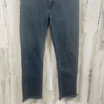 Current/Elliott Current Elliot Dark Grey Black Jeans size 24 Raw Hem Mid Rise Straight Leg Denim Photo 4
