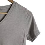 All Saints Wool Blend Light Gray Short Sleeve V-Neck T-Shirt Size Medium Photo 2