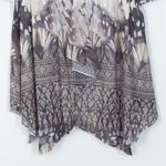 Style & Co Womens Butterfly Sequin Embroidered Babydoll Blouse Size L Boho Photo 2