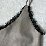 ZARA Faux Leather Lace Trim Knit Back Cami Photo 4