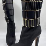 Herve Leger Herver Leger Runway High Heel Boots Suede/Leather Black 35.5 EU 5 US Photo 0
