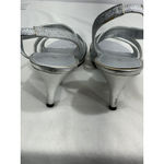 Kohls Womans Apt 9  Open Toe Strappy High Heel Pump Sandal 10 M Silver Photo 4
