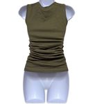 n:philanthropy Revolve  Buenos Tank Top Olive Green Ruched Side Crewneck XS NWT Photo 4