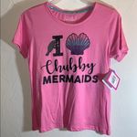 Chubby Mermaids Pink Manatee Graphic T Photo 0