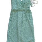 David's Bridal David’s Bridal Mint Green Strapless Lace Gathered Cocktail Dress Size 2 NEW Photo 12