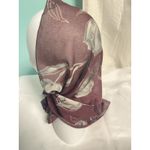 Women's Scarf Burgundy Rose Floral Sheer Light Wrap Red Photo 2