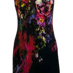 Rickie Freeman for Teri Jon Floral Print Scuba Sheath Dress Size 4 Black Photo 0