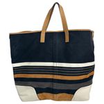 Coach  F31382 Hadley Canvas Leather Stripe Duffle Tote Handbag Purse - READ Photo 0