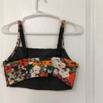 Aerie Brand New ‎ Offline Blurry Black Floral Sports Bra Multi-Color Size Medium Photo 4