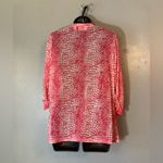 Susan Graver  red sheer open front cardigan Photo 3