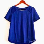 Anthropologie Saturday Sunday Torrey Eyelet Top in Indigo M Photo 2