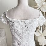 Sherri Hill  White Lace Rhinestone Mermaid Wedding Gown Photo 8