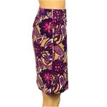 Ann Taylor  FACTORY tan/purples/pink paisley & floral corduroy skirt. Size 6. EUC Photo 2