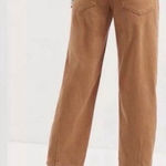 Pilcro Anthropologie The Breaker Cropped Pleated Barrel Jeans Tan Size 29 Photo 0