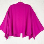 IC Collection Open Front Jacket Size Large Fuchsia Hot Pink Kimono Lagenlook Photo 1