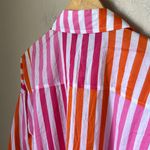 Beach Riot Pink And Orange Striped Cover Up Shirt NWOT Photo 9