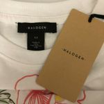 Halogen  Womens T Shirt Top Mama Floral Crew Neck Short Sleeve White XS Photo 2