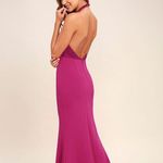 NEW‎ LULUS Love Potion Lace Halter Maxi Dress Pink Size L Photo 2