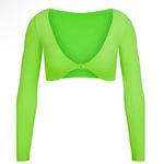 SKIMS NWT  Signature Swim Long Sleeve Shrug in Neon Green Photo 1
