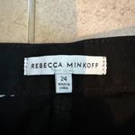 Rebecca Minkoff NWT  Vantablack Distressed Straight Taper Jeans Size 24 Photo 7