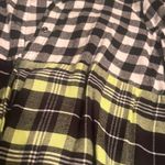 Plaid neon flannel button Photo 1