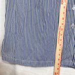 CW Classics Plus 20W Pinstripe Coastal Midi Skirt Blue White Button Summer Twill Photo 5