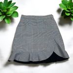 ZARA Houndstooth Plaid Scalloped Hem Mini Skirt Photo 4