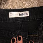 Topshop High Waisted Black Denim Skirt Photo 3