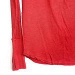 We The Free FP Red Waffle Knit Oversized Pullover Top Photo 4