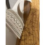 Toscanella Made in Italy Wedge Rhinestone Platform Sandal Silver White 10 NWOT Photo 12